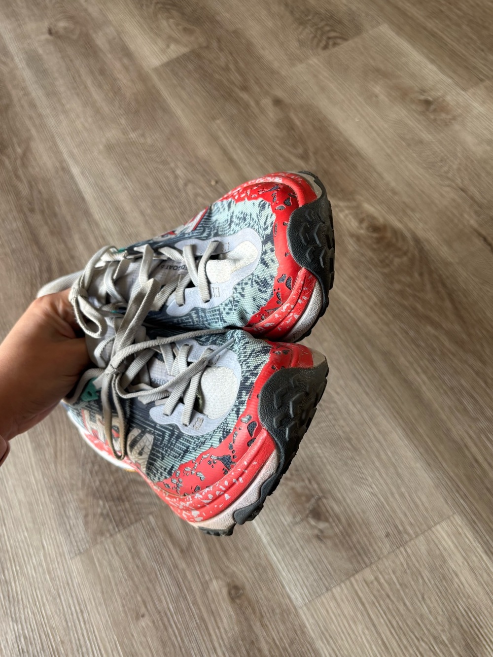HOKA women's speedgoat 6 trail running shoe in gull/stormy skies - Picture 9 of 9